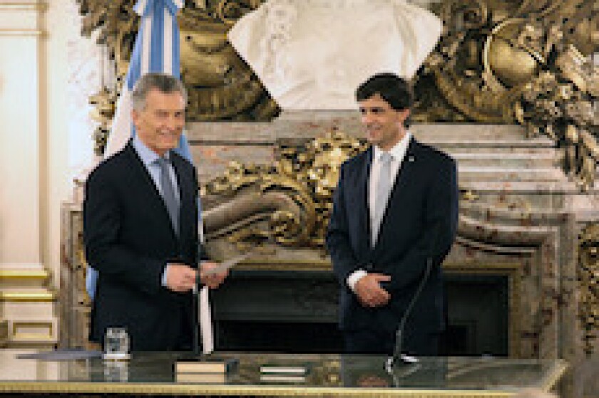 Hernan Lacunza, Argentina, Mauricio Macri, finance minister, LatAm, restructuring