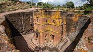 The rock-cut church of Saint George in Lalibela, Ethiopia
