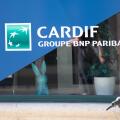 bordeaux , France -  08 18 2023 : Cardif paribas agency text brand and logo sign of french multinational bank office from bnp group
