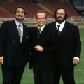 THE THREE TENORS  from left Placido Domingo, Jose Carreras Luciano Pavarotti at Wembley Stadium, London, in 1996.