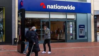 Branch of Nationwide building society in town centre of Reading, Berkshire, England, UK