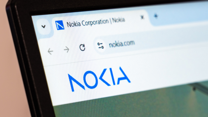 Nokia Corporation website homepage displaying company logo and navigation bar