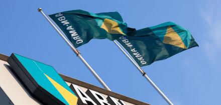 Netherlands, facade of the Dutch bank ABN-AMRO