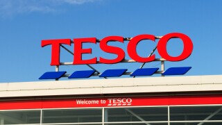 Tesco Supermarket Sign, Cambridge, England, UK