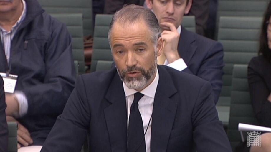 Anthony Gutman, Co-Head of EMEA Investment Banking Services at Goldman Sachs speaks to the House of Commons Business Commitee during their questioning of Arcadia executives on the BHS collapse at Portcullis House, London.