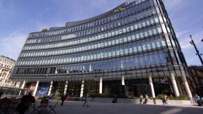 100 Liverpool Street, Broadgate, London, offices of SMBC Sumitomo Mitsui Banking Corporation, BMO Financial group, Peel Hunt LLP, RPMI Railpen Railways Pension Scheme, and Milbank LLP