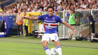 August 22, 2022, Genoa, Ligury, Italy: Italy, Genova, aug 22 2022: Tommaso Augello (Sampdoria defender) cross shot in the first half during soccer game SAMPDORIA vs JUVENTUS FC, Serie A Tim 2022-2023 day2 Ferraris stadium (Credit Image: © Fabrizio Andrea 