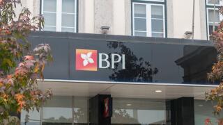 Lisbon, Portugal - December 5, 2022: Logo and sign of Banco Portugues de Investimento.