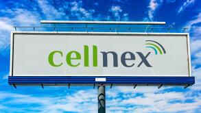 Advertisement billboard displaying logo of Cellnex Telecom