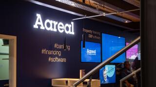 Aareal Bank bei der 24. Internationale Fachmesse fur Immobilien und Investitionen Expo Real am 6.10.2022 in Munchen. Seit 1998 findet die Fachmesse fur Immobilien und Investitionen jahrlich im Oktober in der bayerischen Landeshauptstadt Munchen statt. Heu