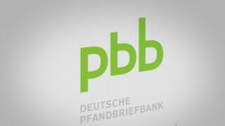 Logo of the public company Deutsche Pfandbriefbank AG displayed on a computer screen in close-up. Credit: PIXDUCE