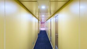 long, narrow corridor. Image shot 10/2016. Exact date unknown.