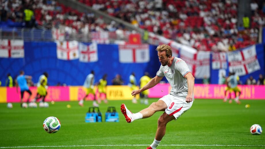 England's Harry Kane warming up ahead of the FIFA World Cup Round of 32 match at Atlanta Stadium. Picture date: Wednesday July 1, 2026.