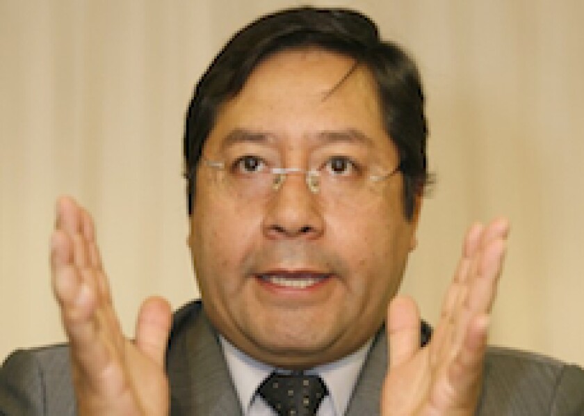 Luis Arce, Bolivia, finance minister