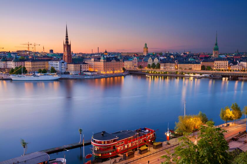 Stockholm. Image of Stockholm, Sweden during twilight blue hour.