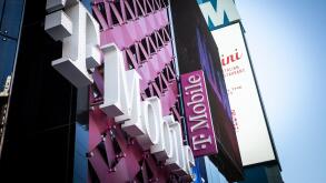 LAS VEGAS - AUGUST 18, 2024: The T-Mobile logo on a store in Las Vegas, USA. T-Mobile USA is one of the main mobile network operator in America belong