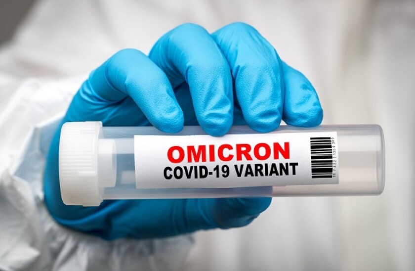 Omicron Covid 19 variant swab test