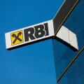 A logo sign outside of the headquarters of Raiffeisen Bank International (RBI) in Vienna, Austria, on September 5, 2018.