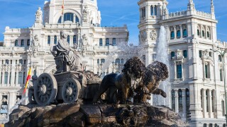 Cibeles Palace and fountain, Madrid, Spain