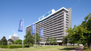 Nestle office building, Buerostadt Niederrad business park, Frankfurt am Main, Hesse, Germany, Europe, PublicGround