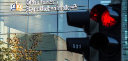 Munich, Germany. 26th Oct, 2014. the facade of Muenchner Hypothekenbank eG headquarters in Munich, Germany, 26 October 2014. The Muenchner Hypothekenbak is the only Germany bank that failed in the banking tests by the European Central Bank (ECB). However,