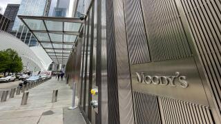 Moody's rating agency's headquarters in downtown Manhattan.