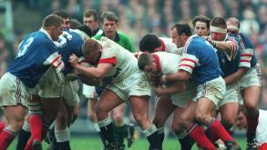 ROWNTREE & REGAN PUSH FORWARD ENGLAND V FRANCE FIVE NATIONS 03 March 1997