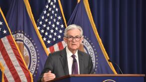 Washington, USA.19th March 2025.
U.S. Federal Reserve Chairman Jerome Powell delivers remarks at a news conference following a Federal Open Market Committee (FOMC) meeting at the Federal Reserve on March 19, 2025 in Washington, DC.
Credit: Sha Hanting/Chi