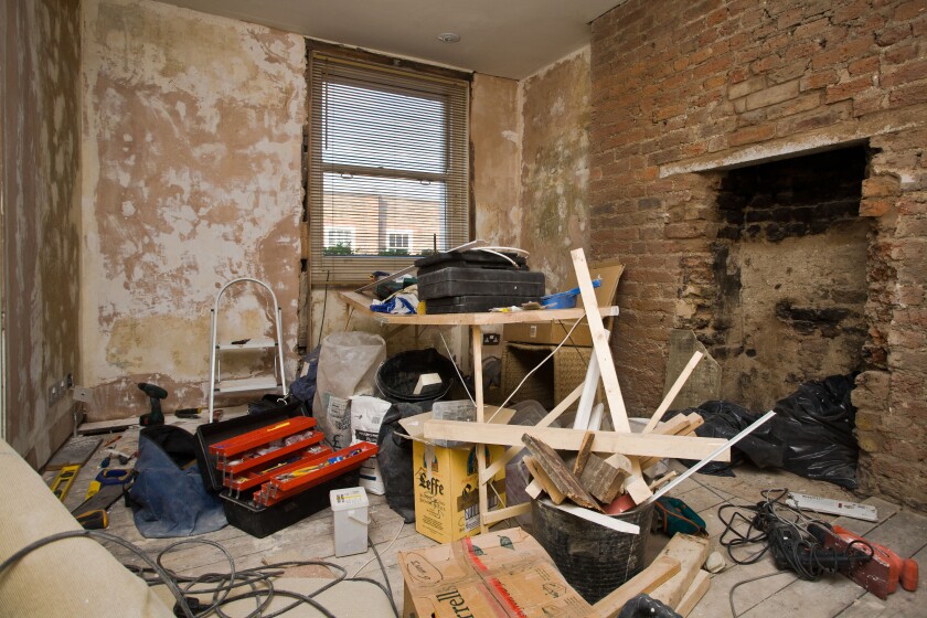 Room undergoing renovation