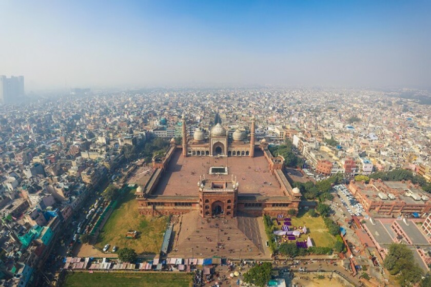 India, New Delhi, Jama Masjid (Friday Mosque) from Alamy 28Sep23 575x375