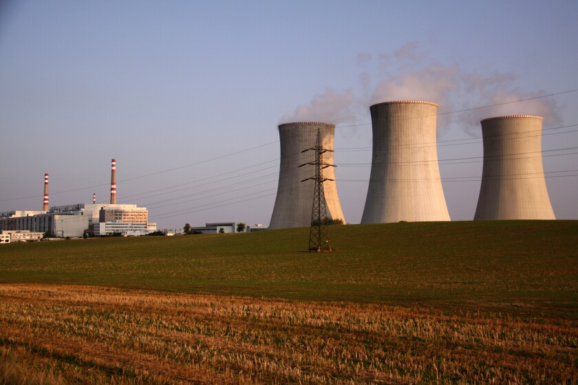 Dukovany Nuclear Power Station of the CEZ Group, South Moravia, Czech Republic, Europe