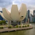 The Singapore Art Science Museum and the skyline of the Central Business District (CBD), Singapore