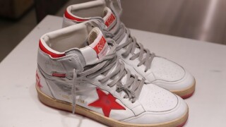 SHOES ON DISPLAY AT GOLDEN GOOSE FASHION STORE