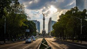 Paseo de La Reforma avenue and Angel of Independence Monument - Mexico City, Mexico