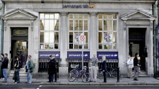 Generic stock photo of a branch of Permanent TSB in College Green in Dublin city centre.