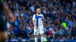 7th June 2024; Hampden Park, Glasgow, Scotland: International Football Friendly, Scotland versus Finland; Teemu Pukki of Finland