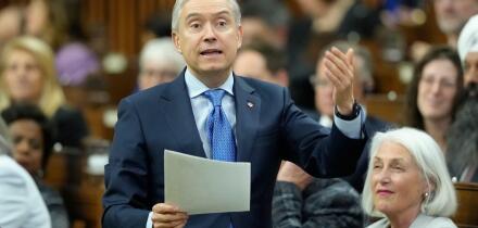 Ottawa, Canada. 28th Jan, 2026. Minister of Finance and National Revenue Francois-Philippe Champagne rises during Question Period on Parliament Hill in Ottawa on Wednesday, Jan. 28, 2026. Credit: The Canadian Press/Alamy Live News