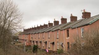 Howick Terrace, a row of terraced houses in Tweedmouth, Northumberland, England, UK