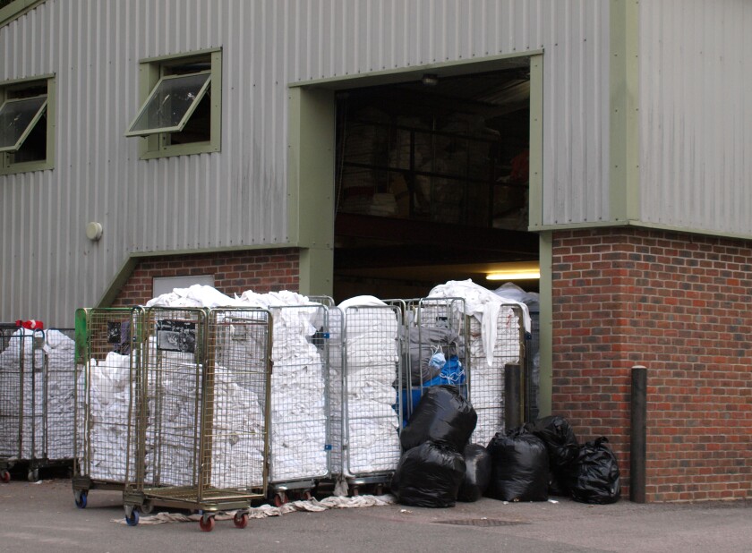 Commercial laundry, Hythe, Hampshire, UK 2013. Image shot 08/2013. Exact date unknown.