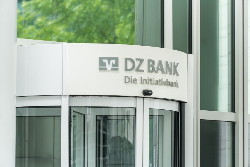 Frankfurt am Main, Germany - June 28, 2020: DZ Bank headquarters