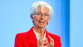 Frankfurt EZB-Ratssitzung mit Zinsentscheidung Christine Lagarde, Prasidentin, Europaischen Zentralbank Spricht auf der Pressekonferenz der Bank nach der Ratssitzung. *** Frankfurt ECB Governing Council meeting with interest rate decision Christine Lagard