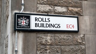 Rolls Buildings Street sign Fetter Lane City of London EC4