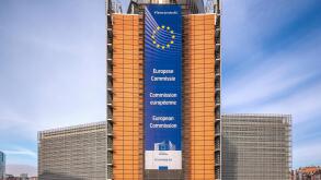 Brussels Berlaymont Building. Headquarters of the European Commission, EC, the executive of the European Union, EU. Brussel Bruxelles Belgium Europe