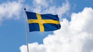 The flag of Sweden