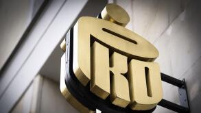 A branch of the PKO bank is seen in Bydgozcz, Poland on March 8, 2019. PKO is the state run bank of Poland. (Photo by Jaap Arriens / Sipa USA)