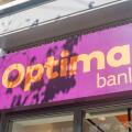 Thessaloniki, Greece - September 29, 2022: Logo and sign of Optima bank.