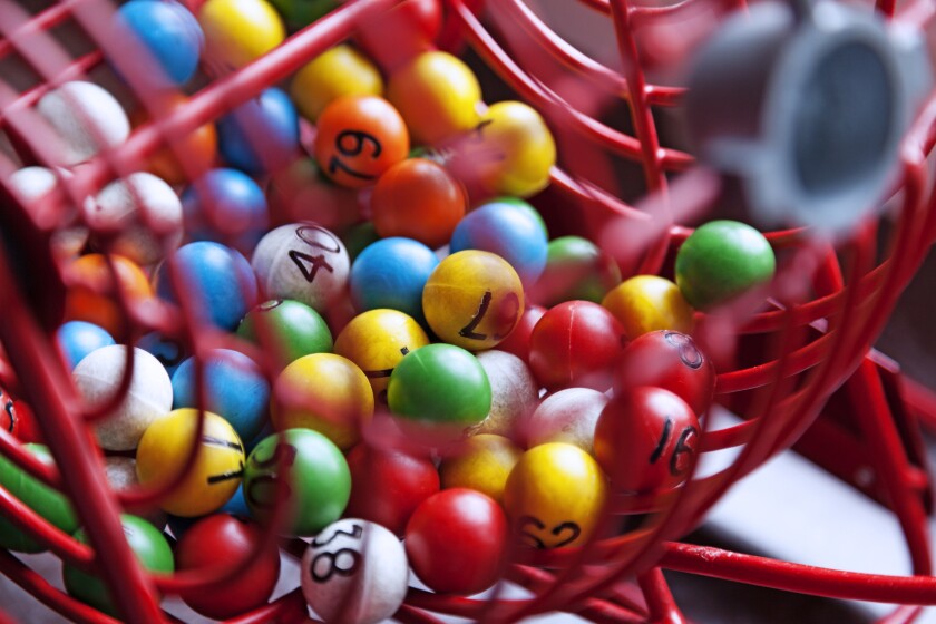 lottery games with different colored balls with numbers