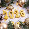 New year 2026 concept with Christmas decorations
