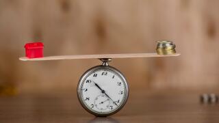 Time, House and Money Concept