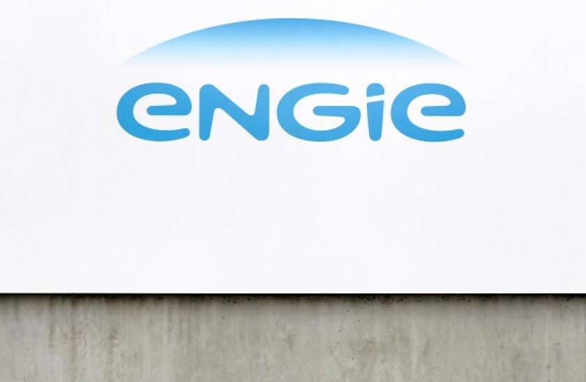 Engie logo on a wall